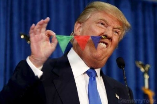 trump-memes-meme-of-donald-trump-pulling-a-little-flag-out-of-his-nose